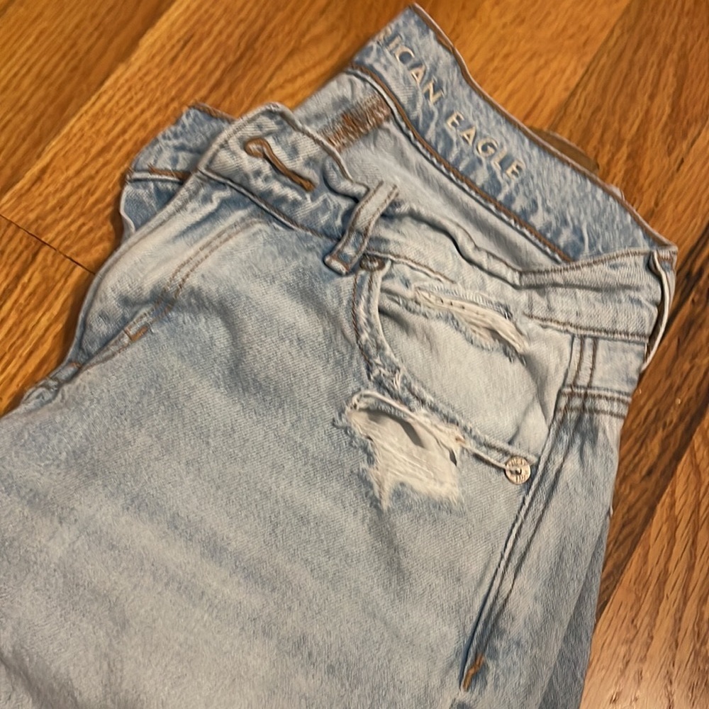 American Eagle Light Wash Jeans, wide leg